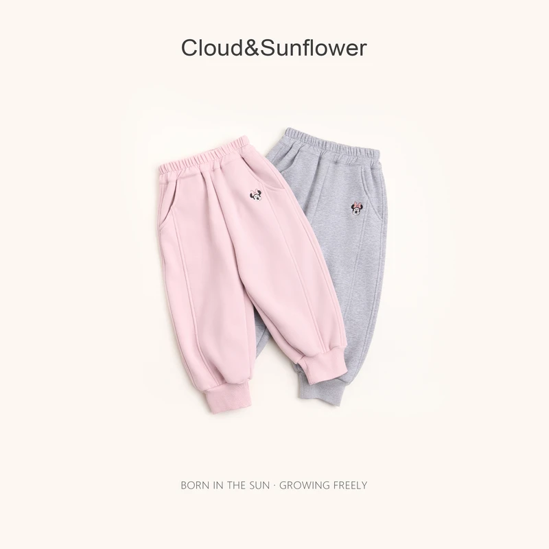 【云朵小葵】女童冬季新款老鼠蝴蝶结休闲束脚裤1114759