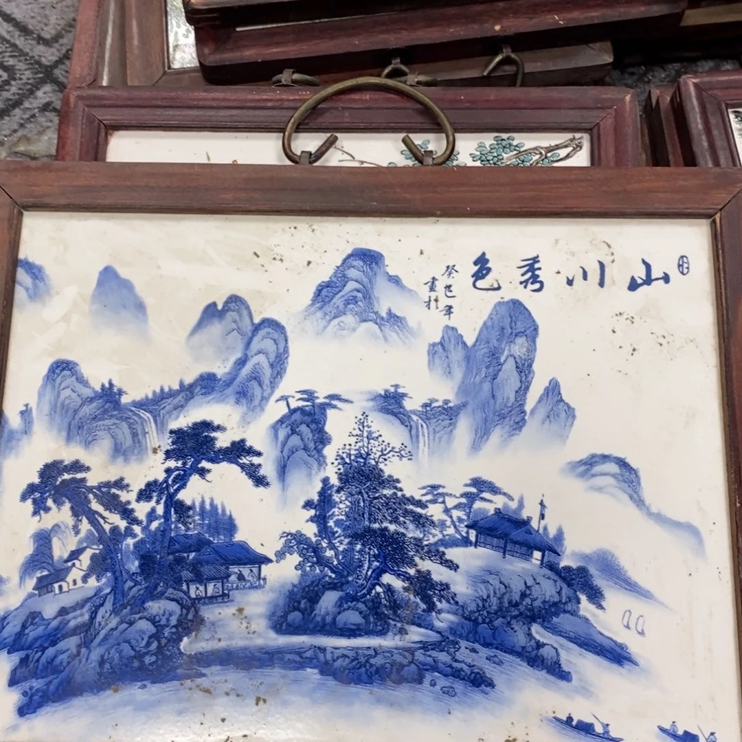 瓷片37*28*1景德镇瓷板画柴窑烧制
