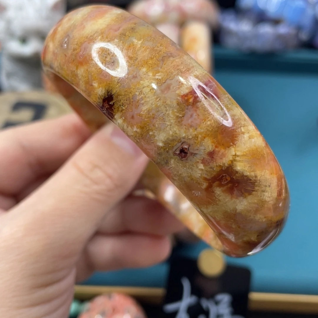 未镶嵌手镯硅化玉