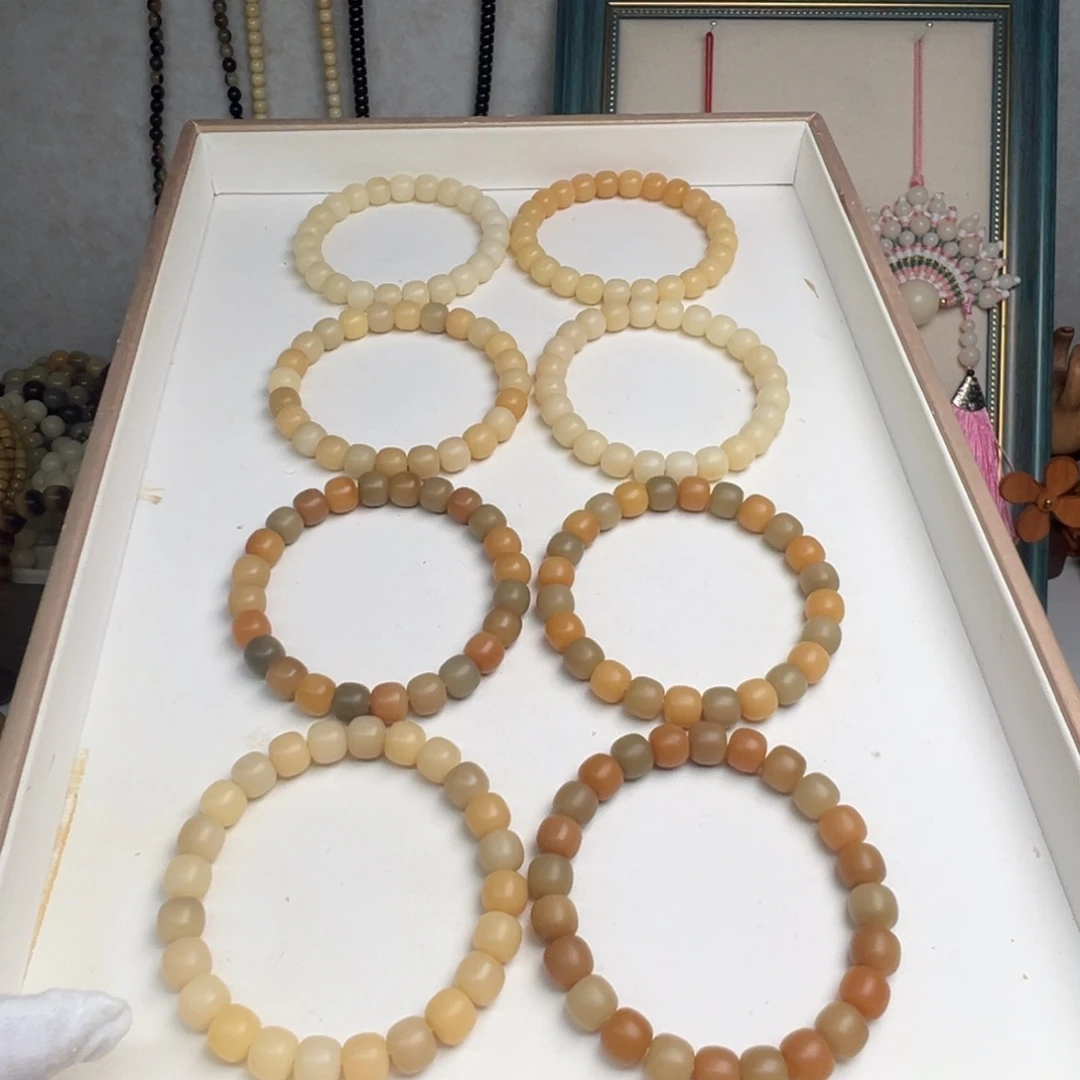 菩提根/象牙果手串卡10 手工干磨天然菩提根