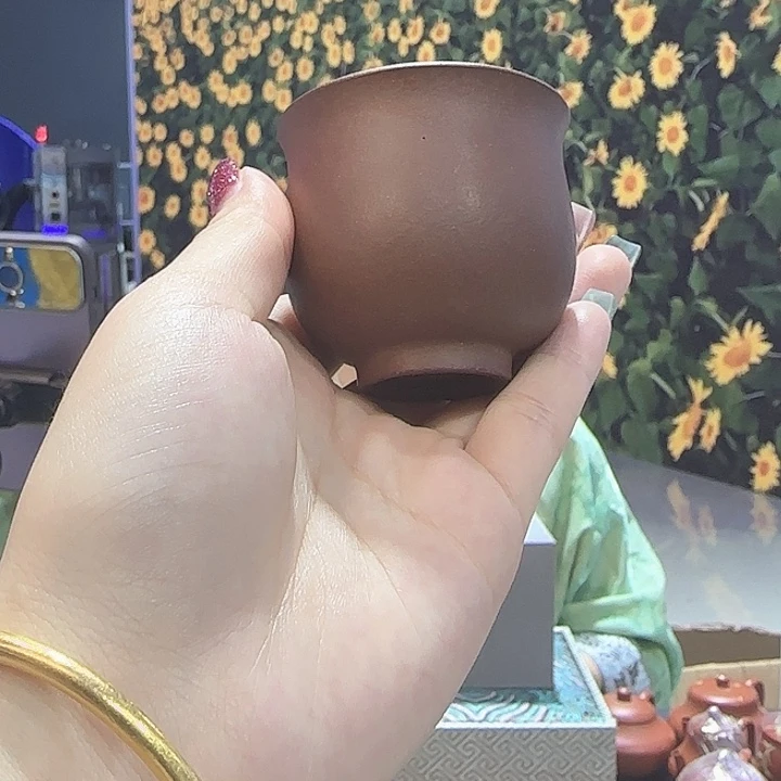 茶杯紫砂紫泥小主人杯!