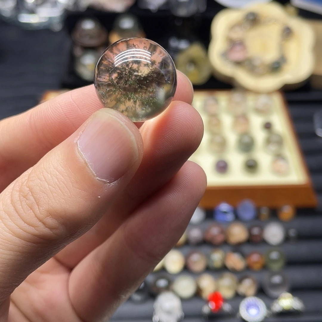 颈饰水晶未镶嵌绿幽灵满天星水晶珠宝