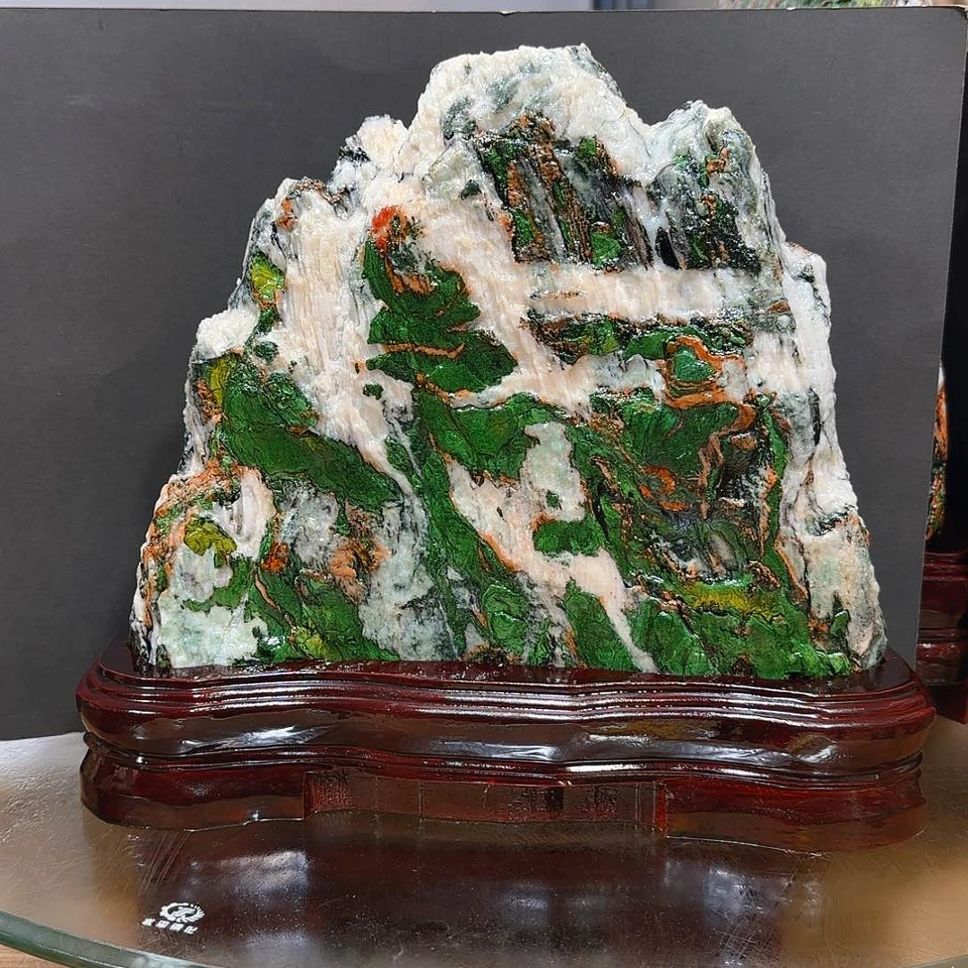 百***先青海七彩石石头摆件