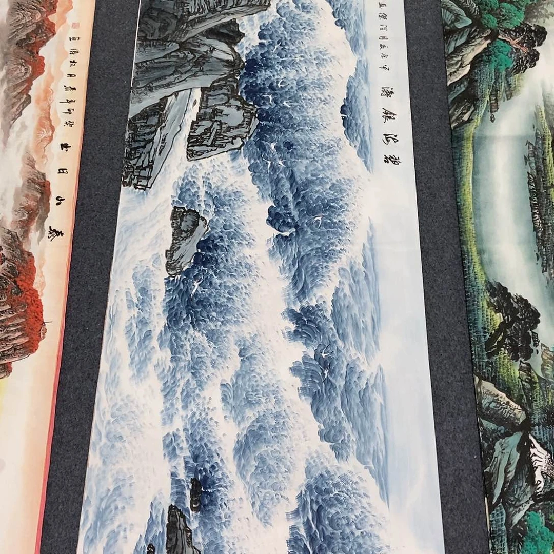 国画小六尺大海一副