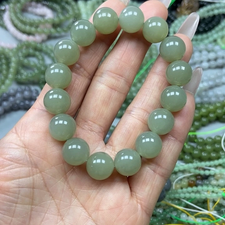 和田玉手链未镶嵌12