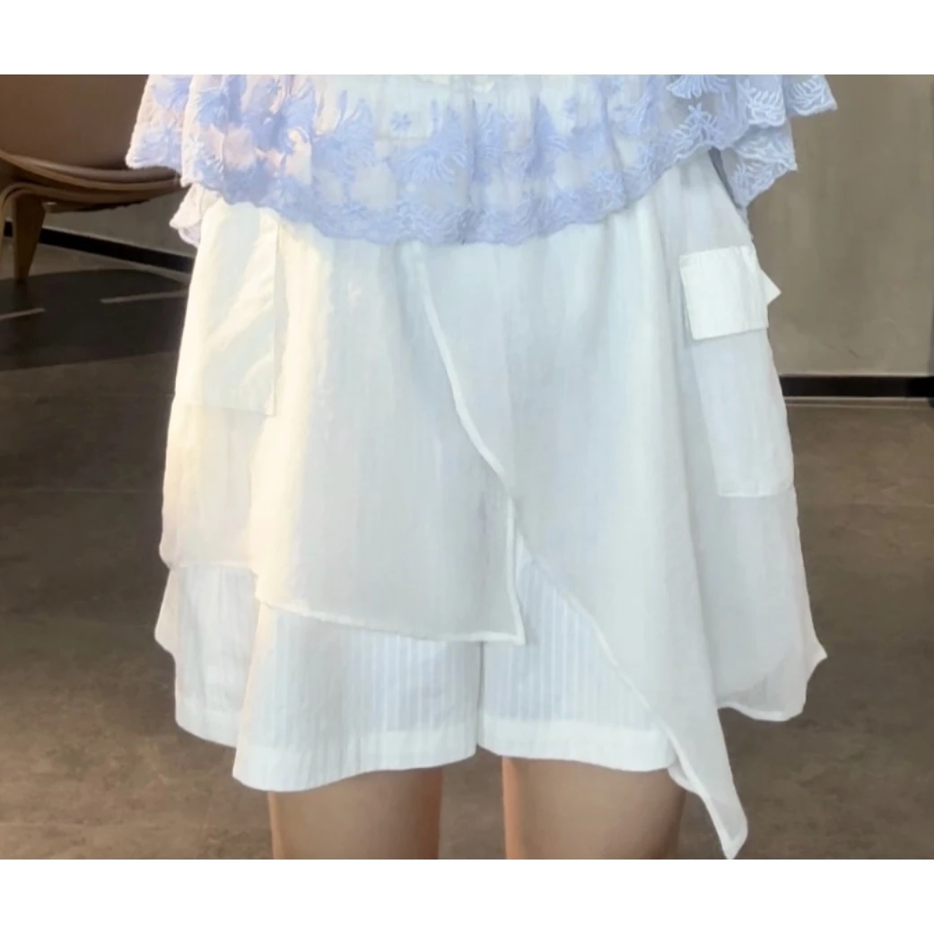 裤裙女不规则小众短裤女