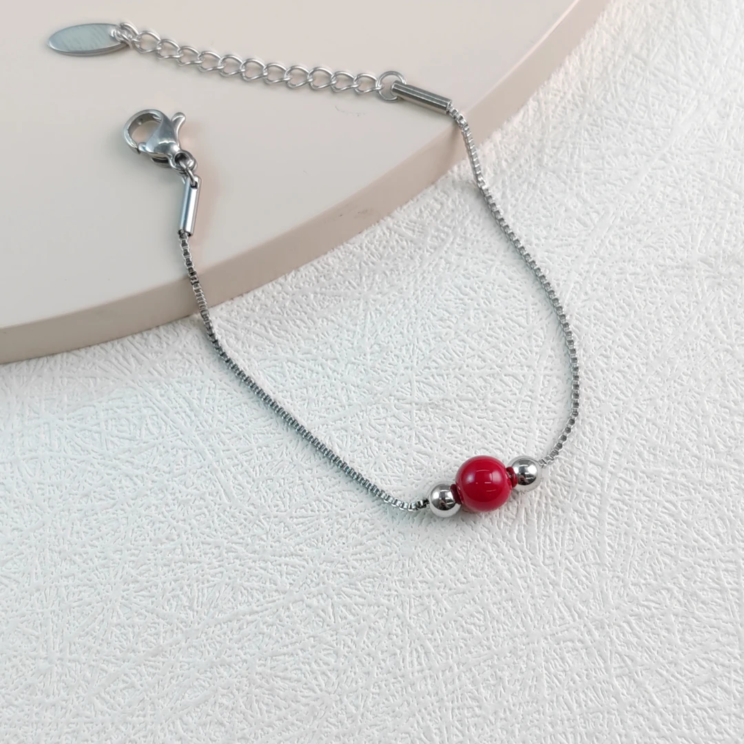 XUPING/旭平首饰 不锈钢琉璃手链 春日焕新百搭 GDY T001060183