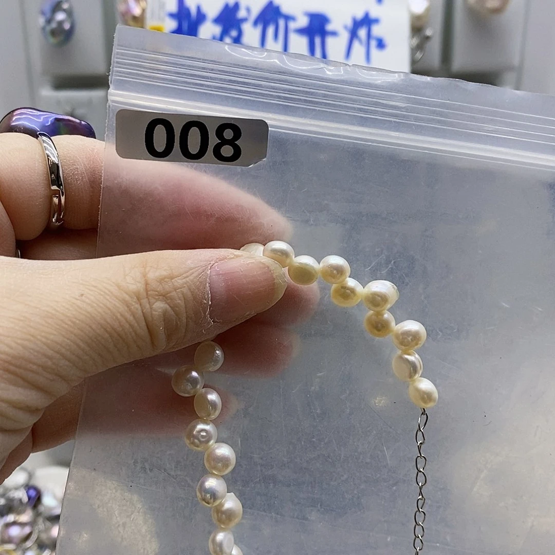 颈饰合金淡水珍珠