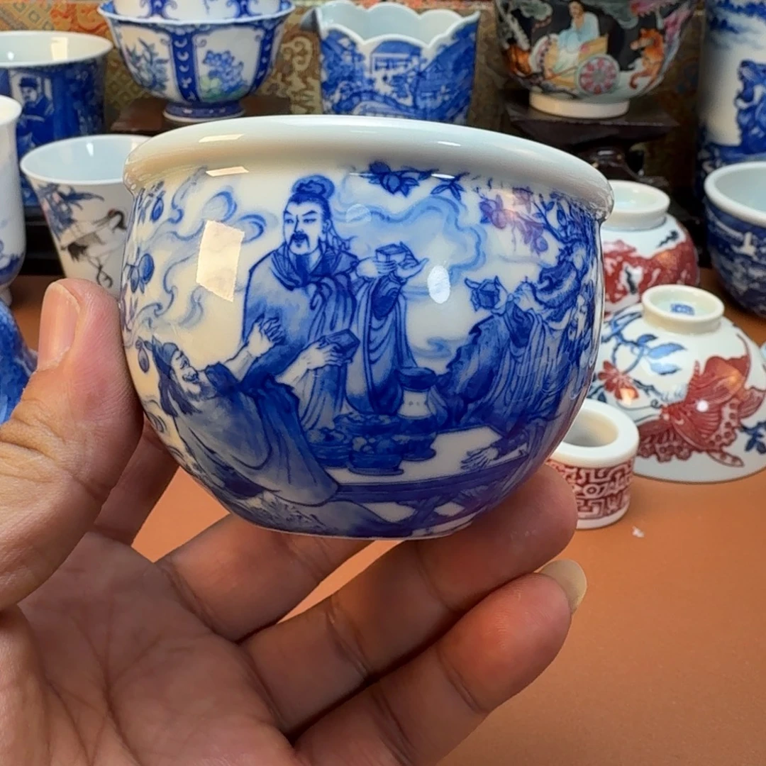 杯子陶景德镇全手工手绘陶瓷