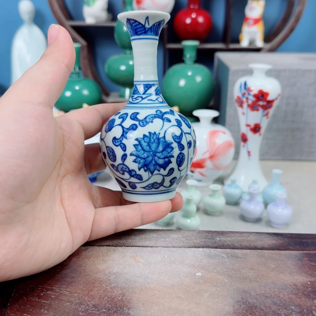 陶瓷手工小花器摆件