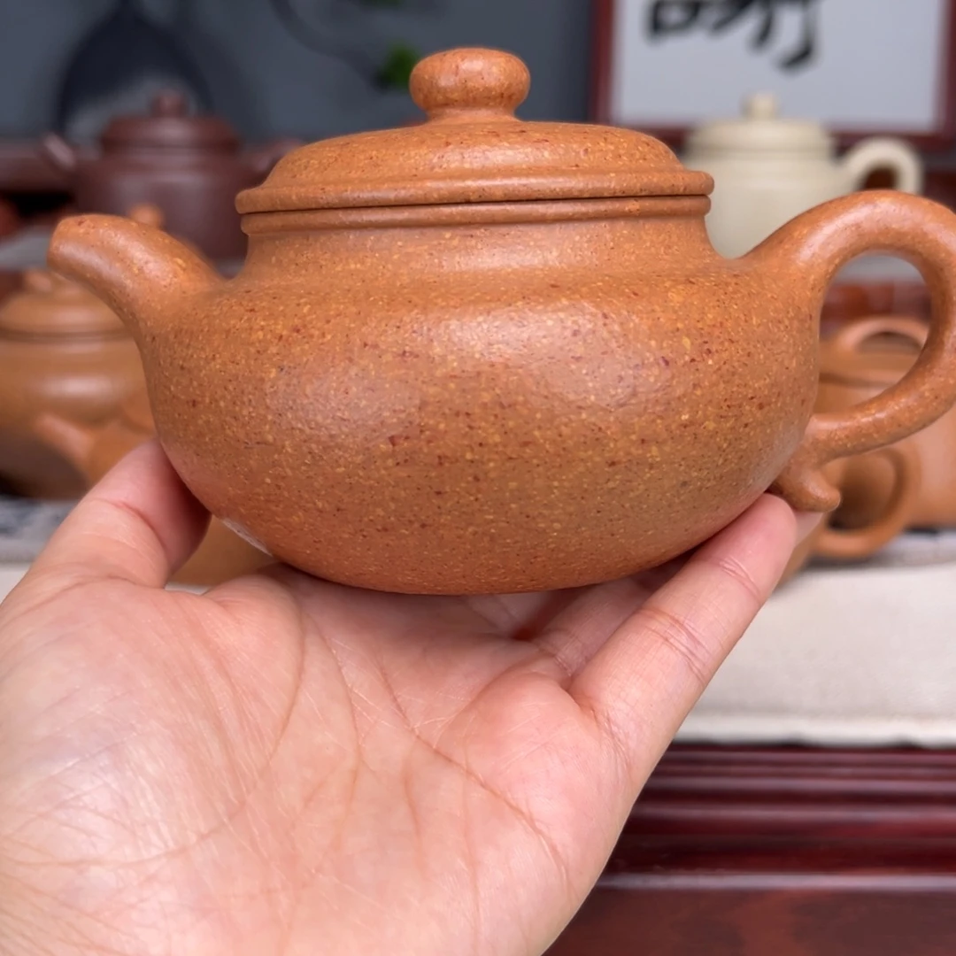 茶壶紫砂梨皮黄的360