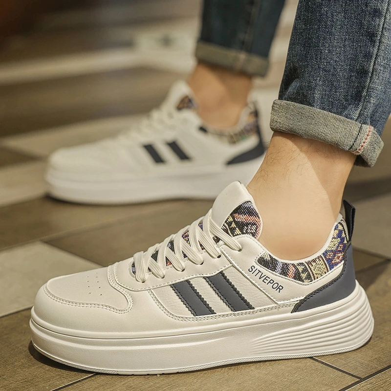 小白鞋男款2025秋冬韩版鞋子时尚透气百搭增高男士休闲板鞋运动鞋