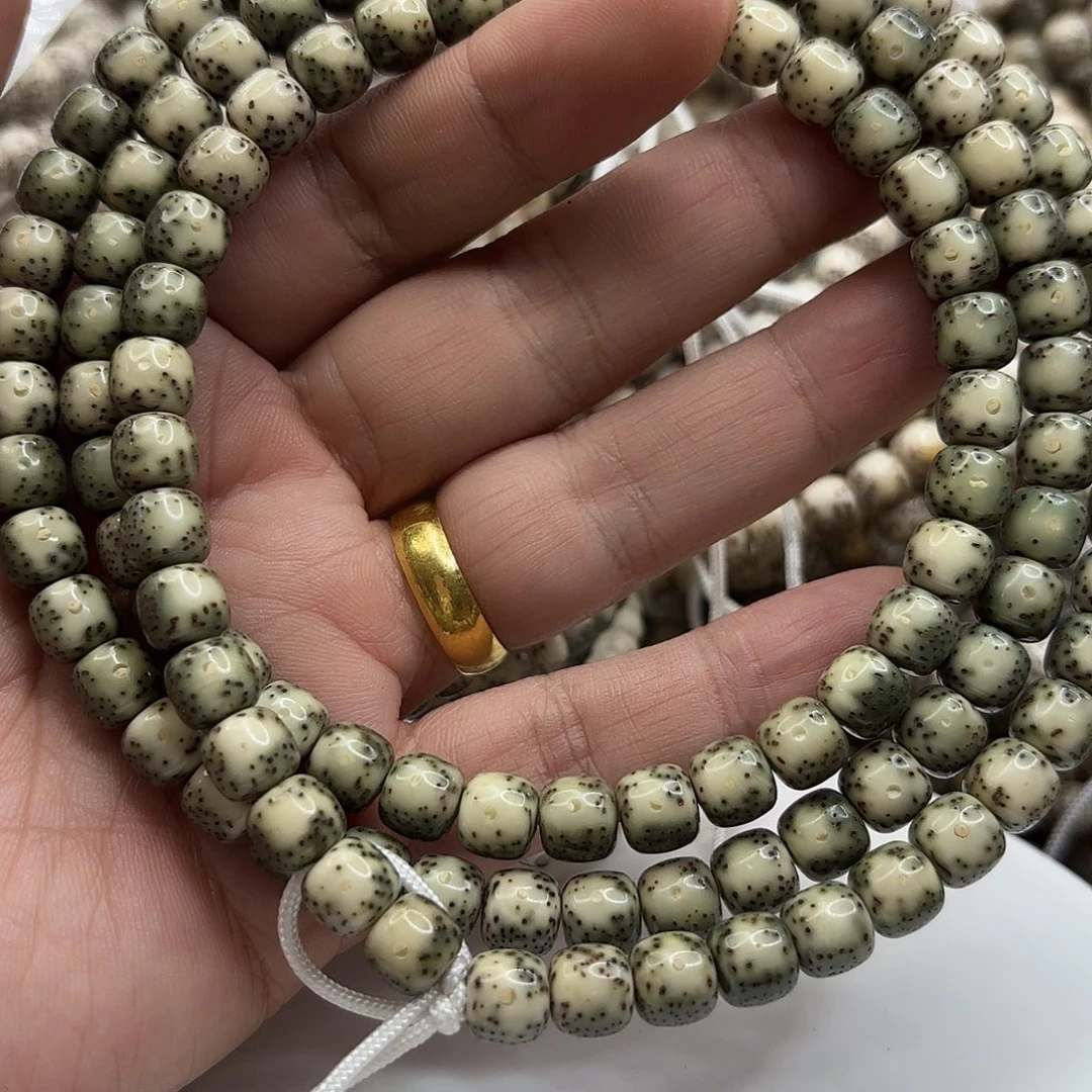 南***廖吊坠星月菩提87绿冰大留白