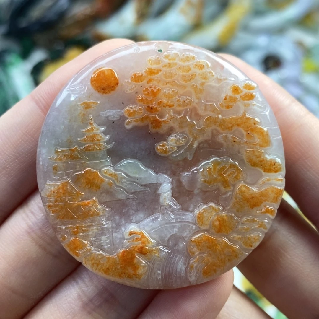 翡翠未镶嵌颈饰吊坠