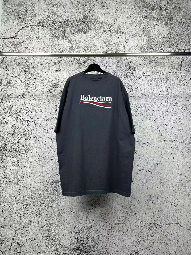 未使用 Balenciaga/巴黎世家 24刺绣可乐T恤/L码/RN0182