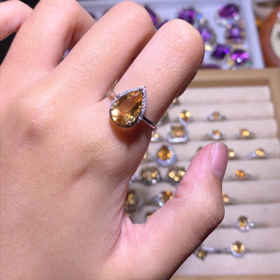 【闪购商品】银S925镶嵌戒指水晶