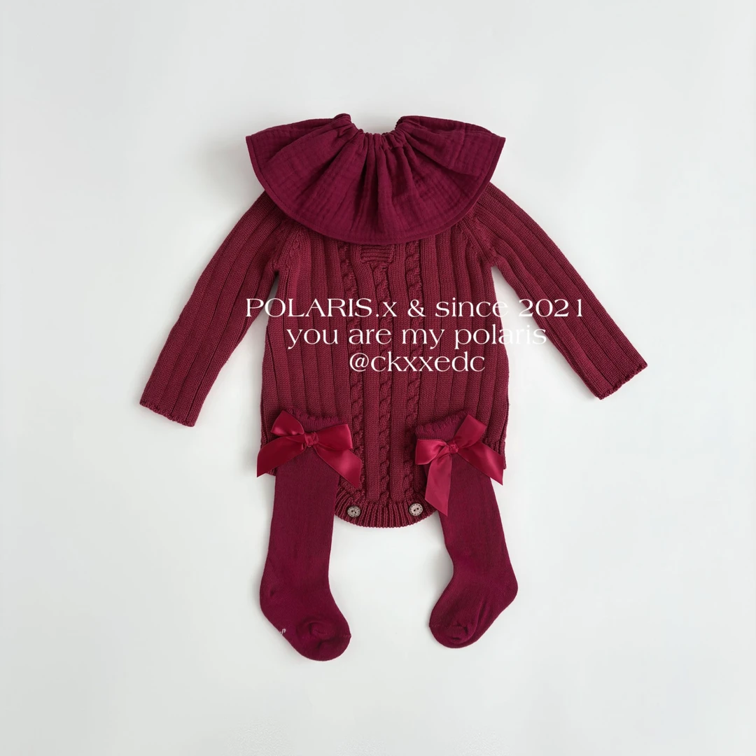 浆果红 | 春秋款宝宝长袖衣服针织毛衣婴童服经典包屁衣婴儿长袖