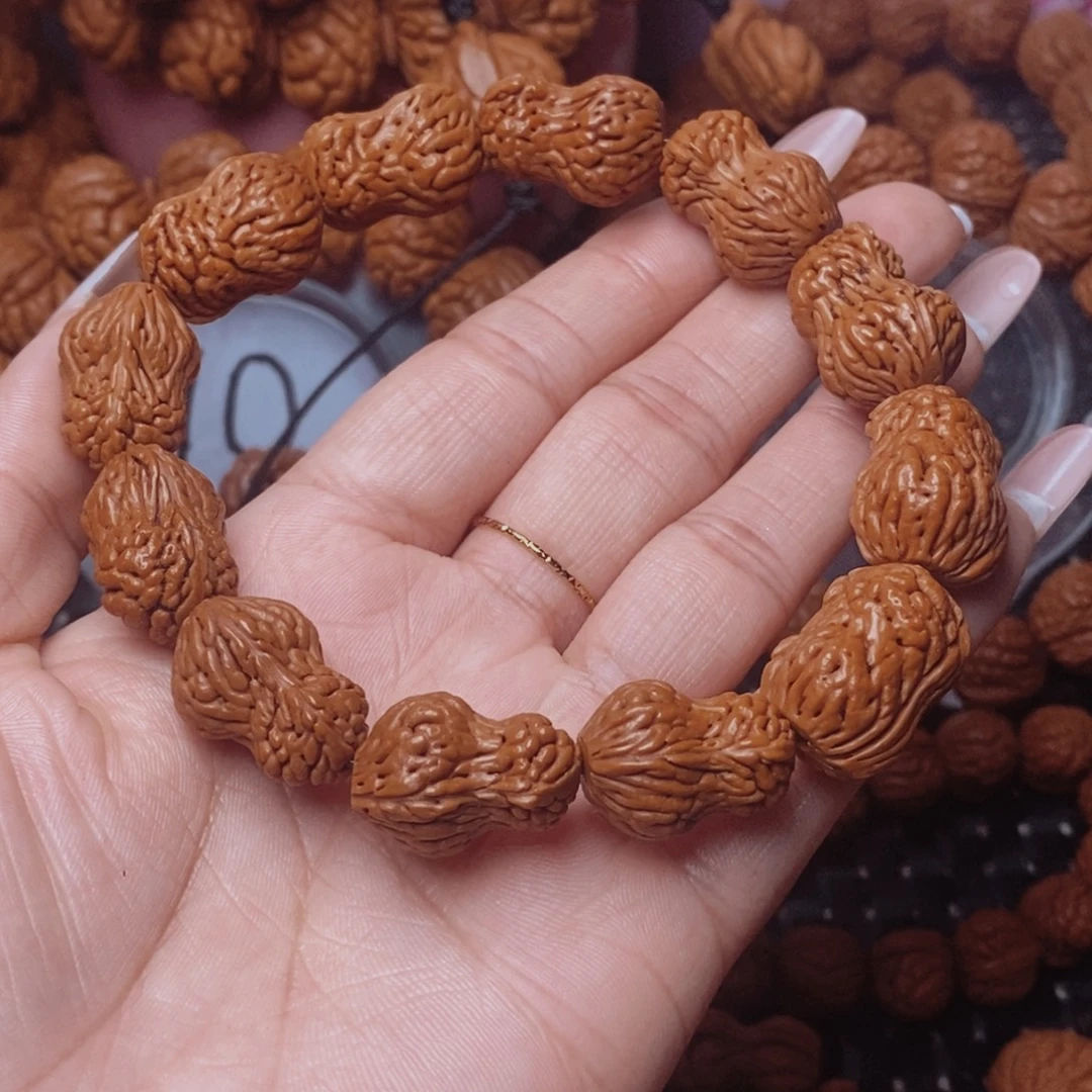 吊坠文玩核桃龙纹桃核手串