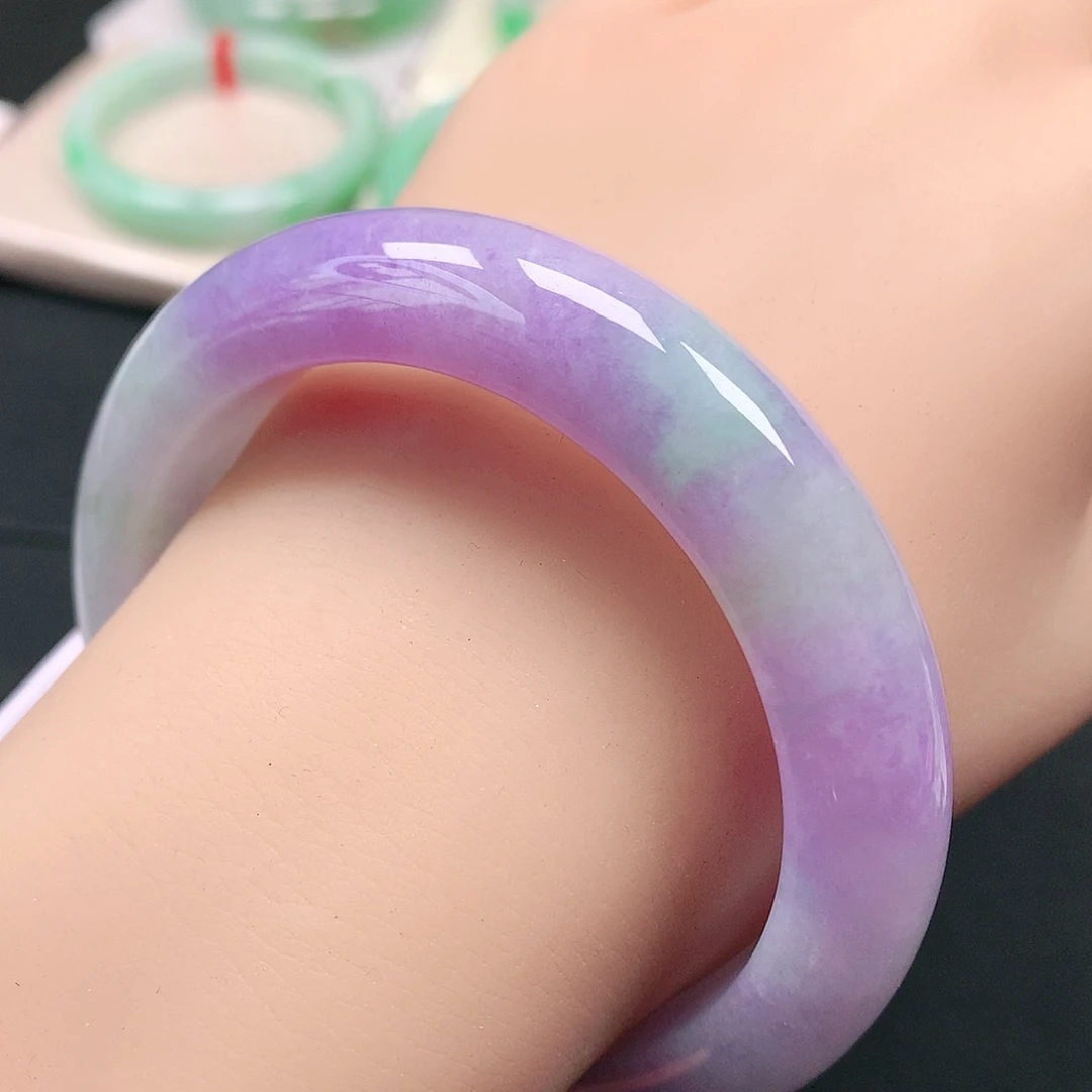 翡翠手镯未镶嵌天然翡翠手镯57