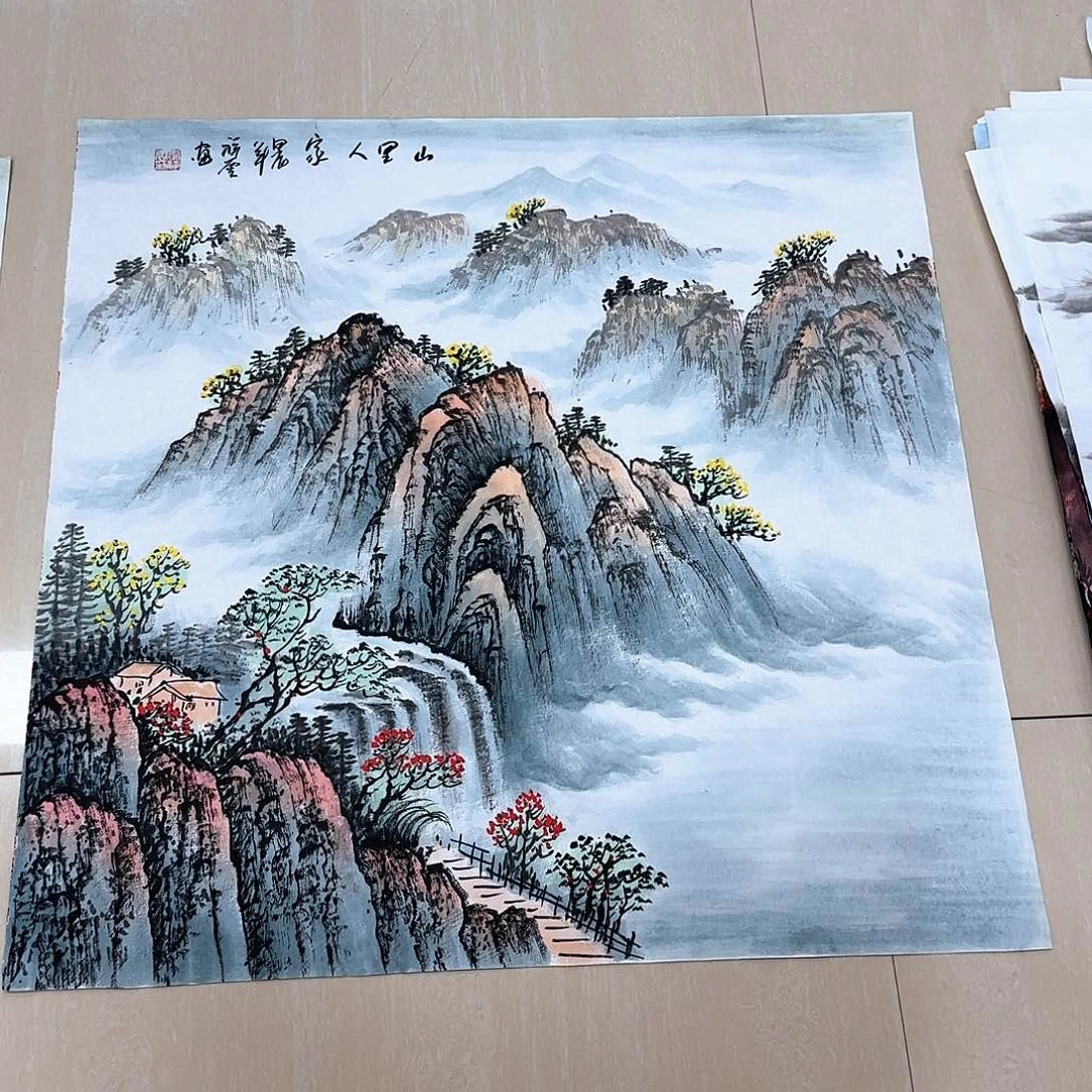 国画国画作品展。国画