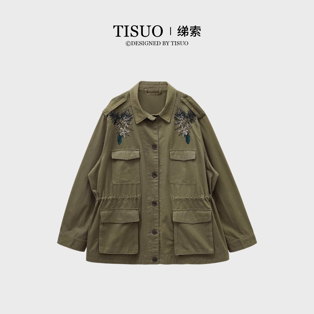 TISUO/绨索重工刺绣工装风外套 TS880117