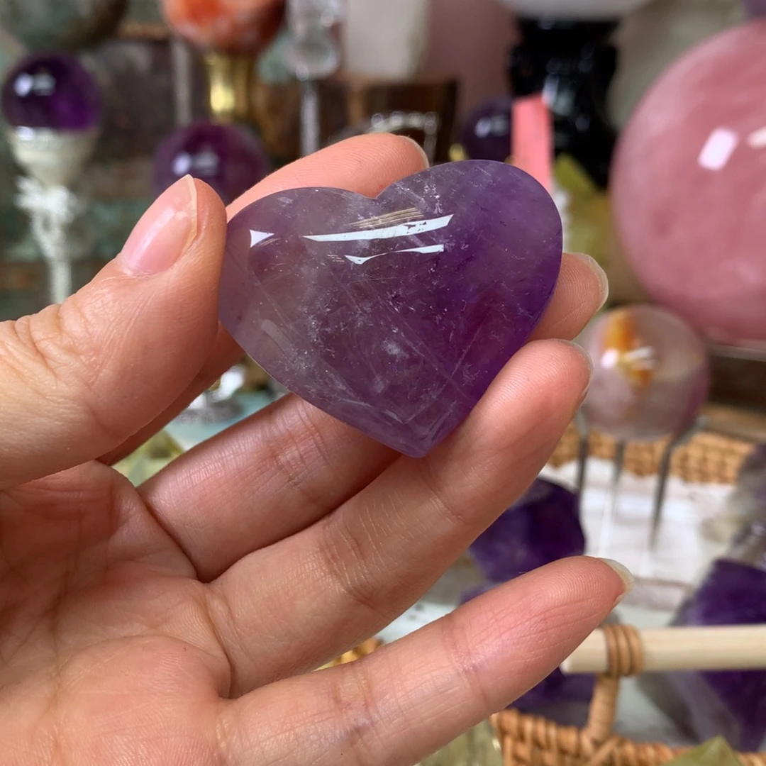 水晶珠宝半成品未镶嵌紫水晶心