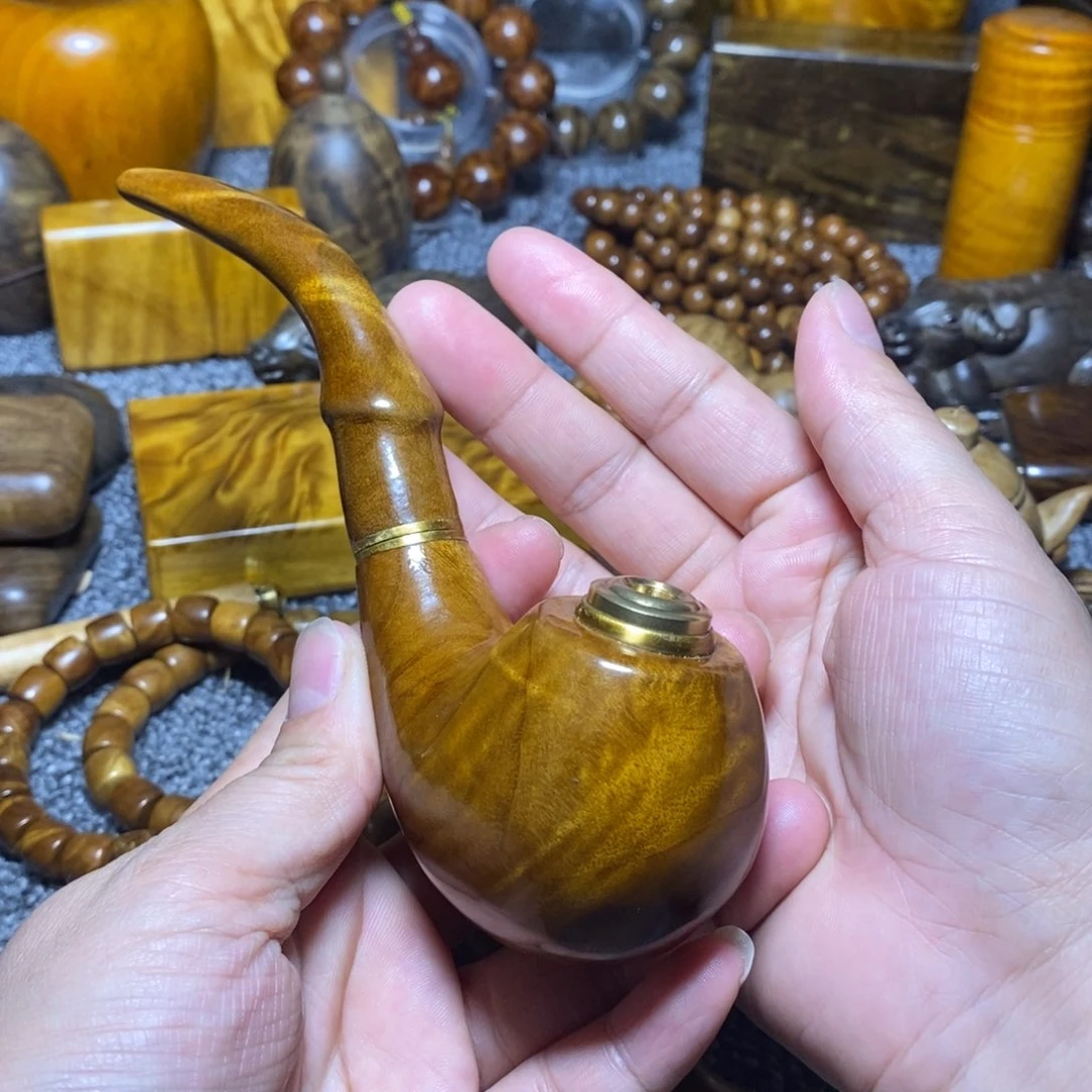 金丝楠花纹烟斗小叶