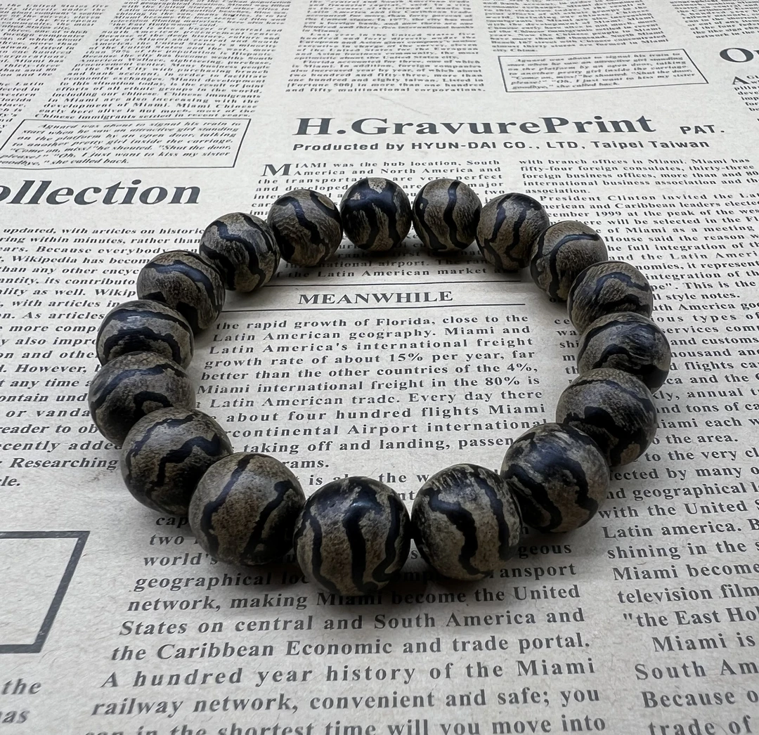 【边水贸易】龙哥精选虎皮香手串12CX40Z061