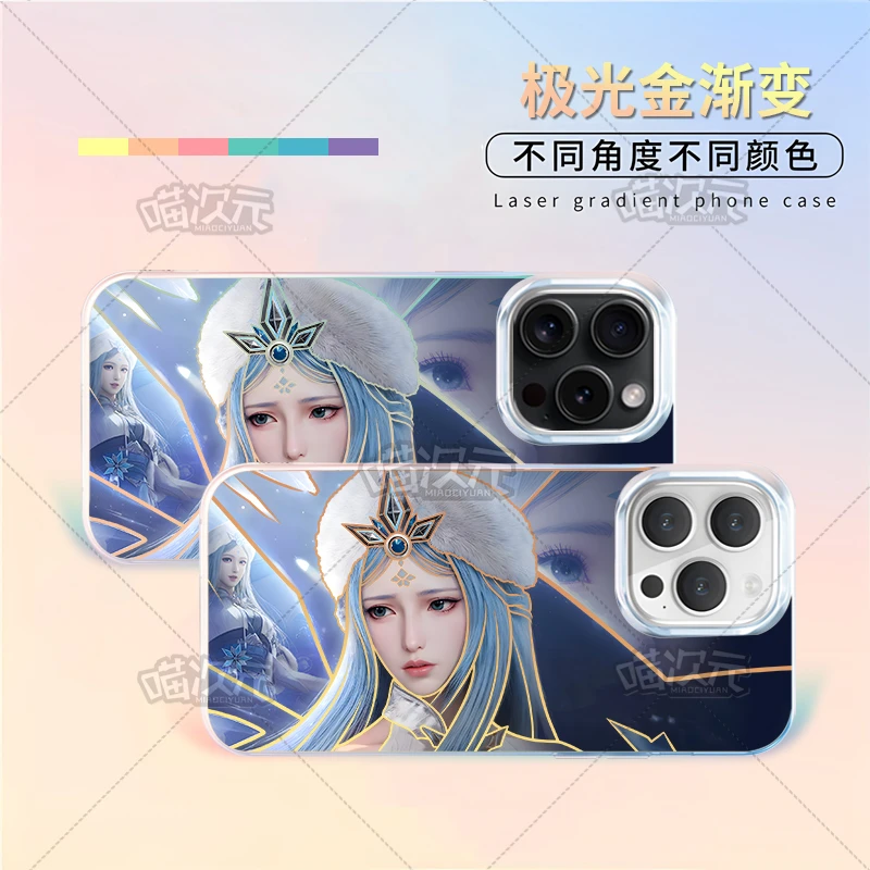 王者王昭君极光金适用苹果华为vivo一加iPhone小米红米一加手机壳