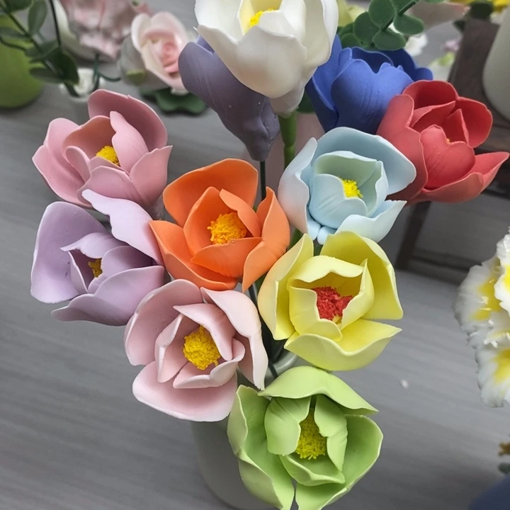 陶瓷陶瓷材料11朵不带叶子