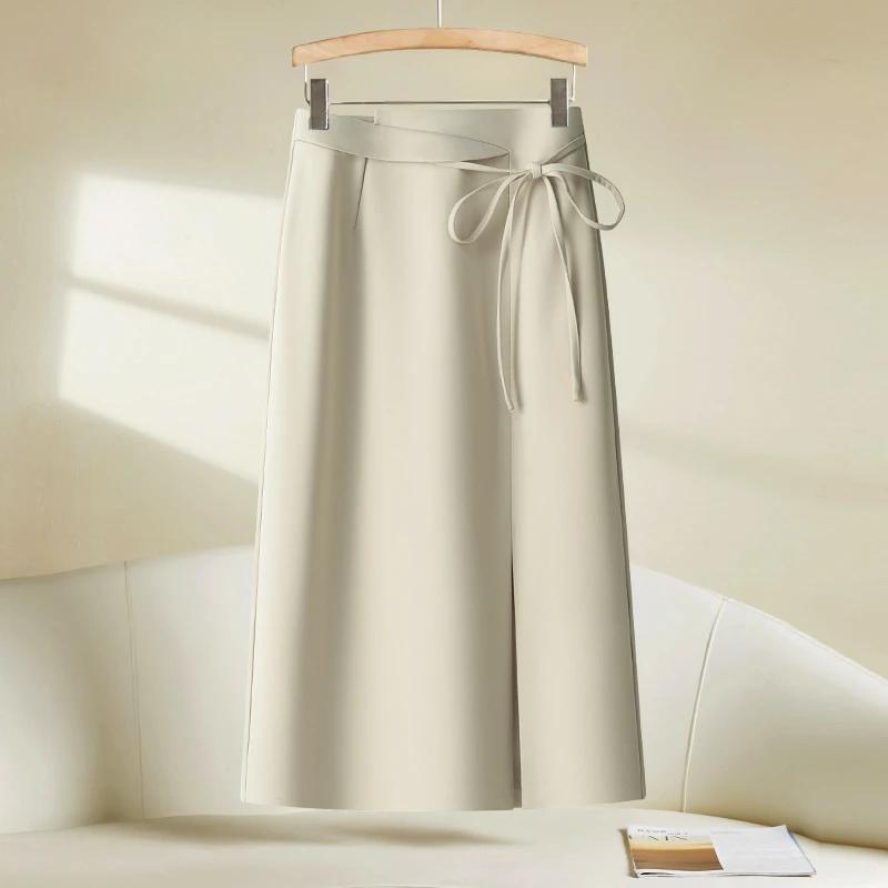 冰丝西装半身裙女夏薄款2025新款夏日绝美a字裙气质垂坠感包臀裙