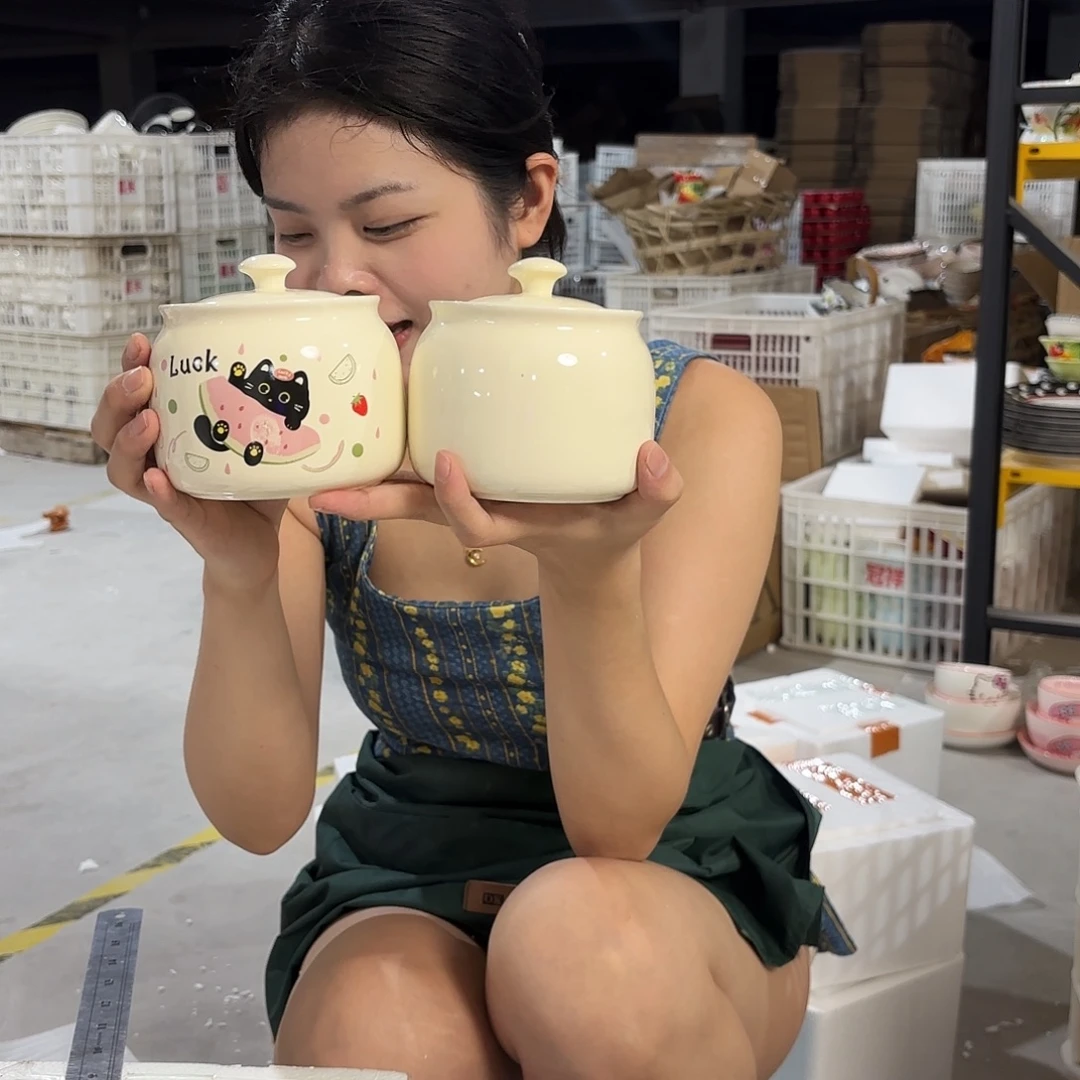 瓷微瑕陶瓷餐具釉下彩 颜色随机