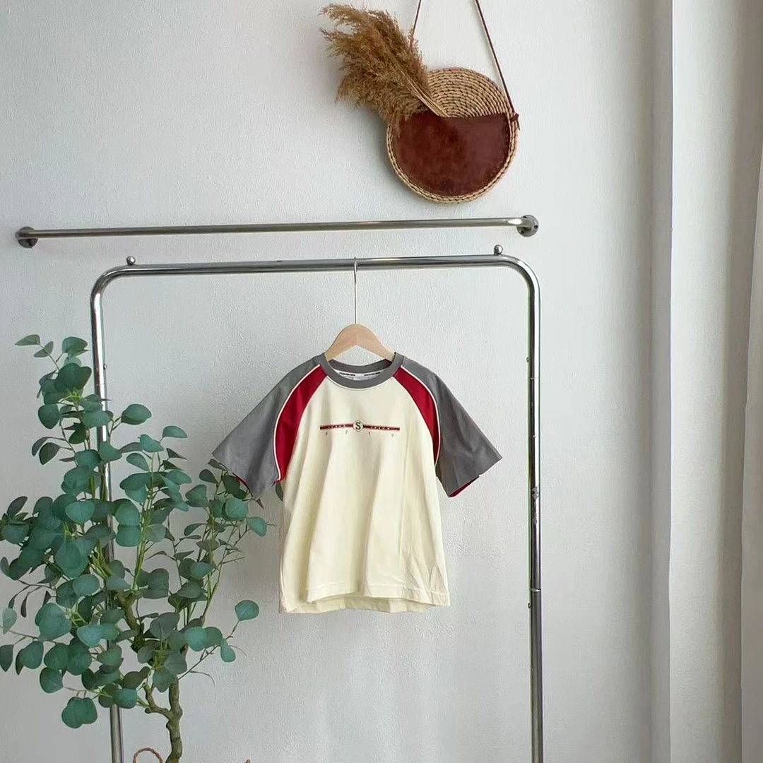 1154锁米色短袖T恤