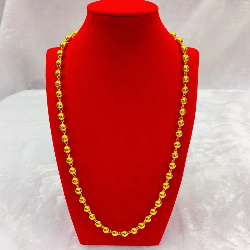 铜合金项链 卡10珠珠项链60长度