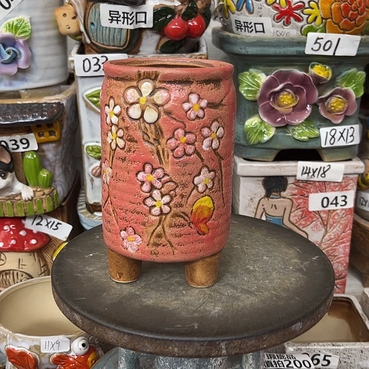 粗陶材质多肉花盆