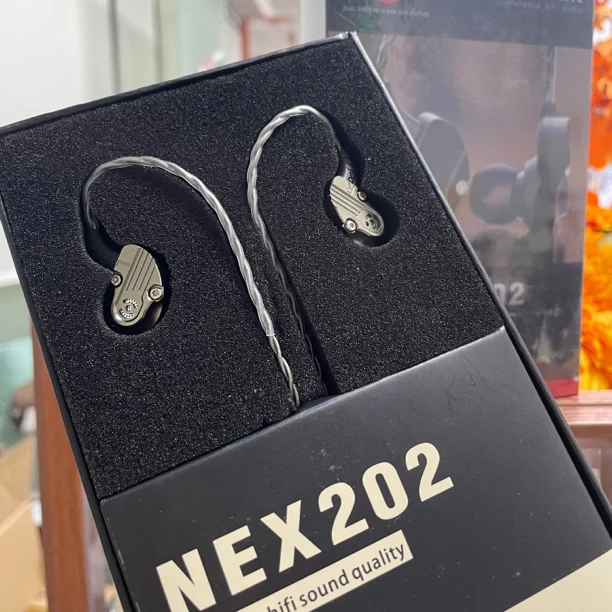 准新品  瑞籁NEX202高保真插拔式有线耳机hifi音质
