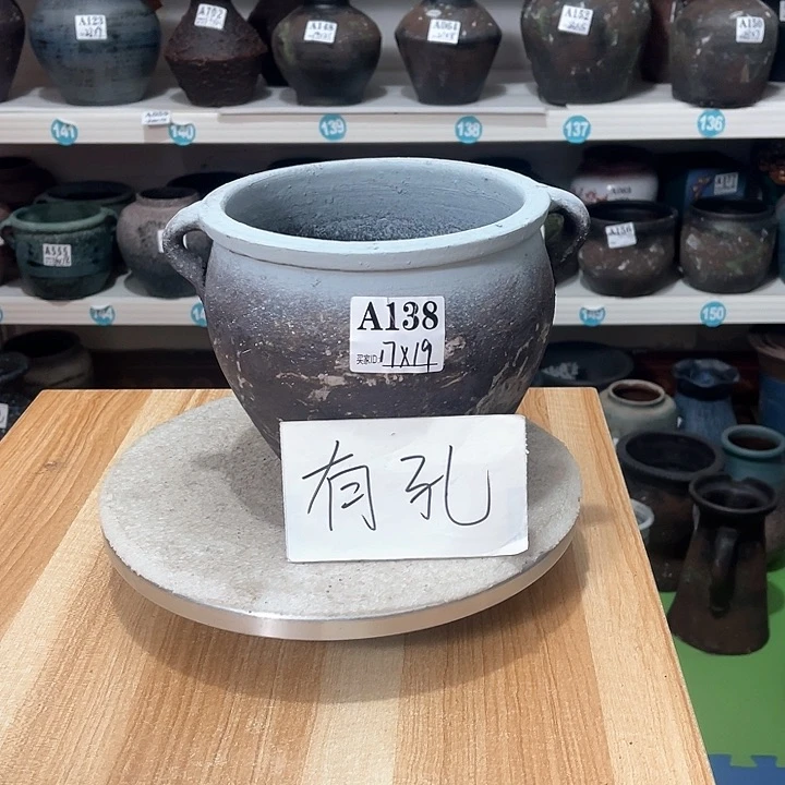 红陶手工制作工艺花盆