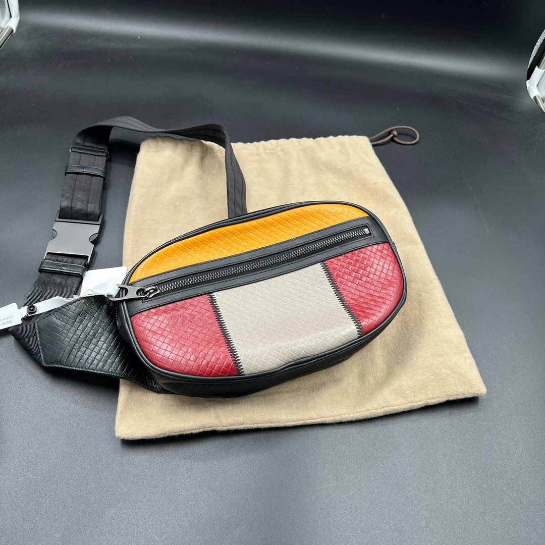 95新 BOTTEGA VENETA/葆蝶家 jp 019805  BV 拼色编织腰包