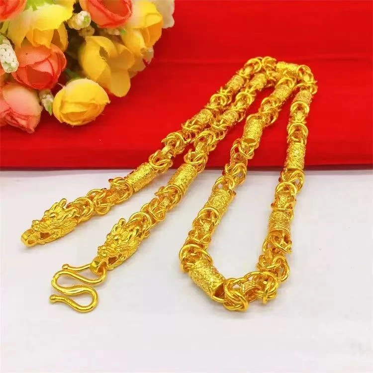 合金项链 网红新款龙柱项链经典时尚气质百搭轻奢潮流精美霸气