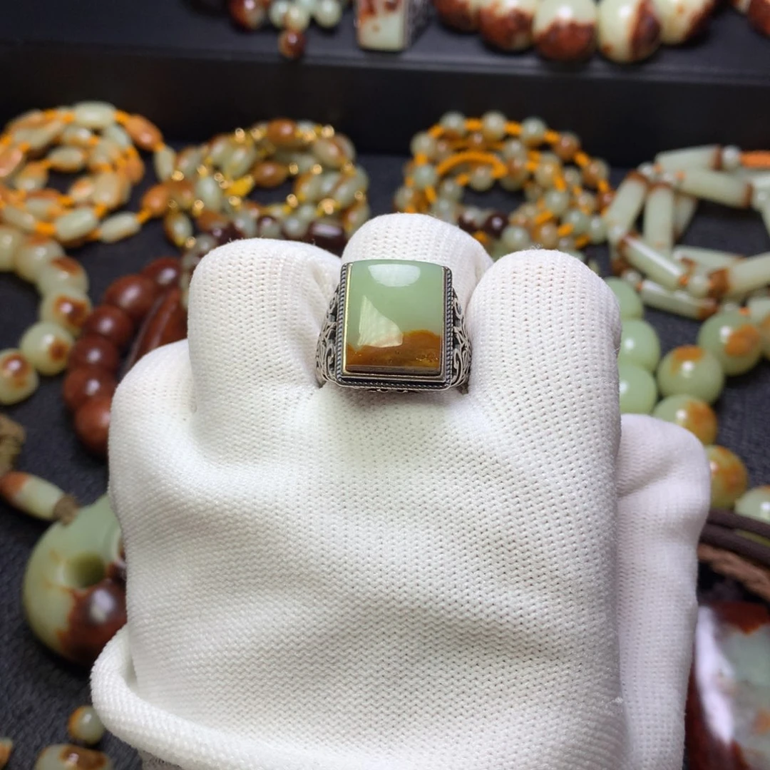 未镶嵌戒指岫岩河磨玉（透闪石质玉）凡*