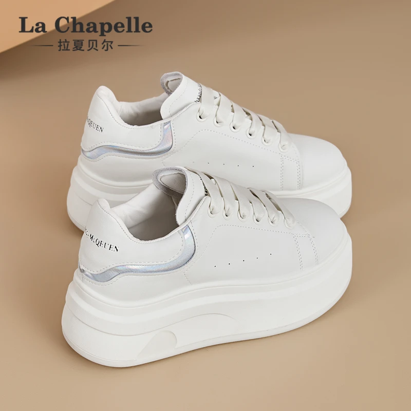 拉夏贝尔2025板鞋冬季运动时尚百搭小众潮流厚底增高透气潮流情侣