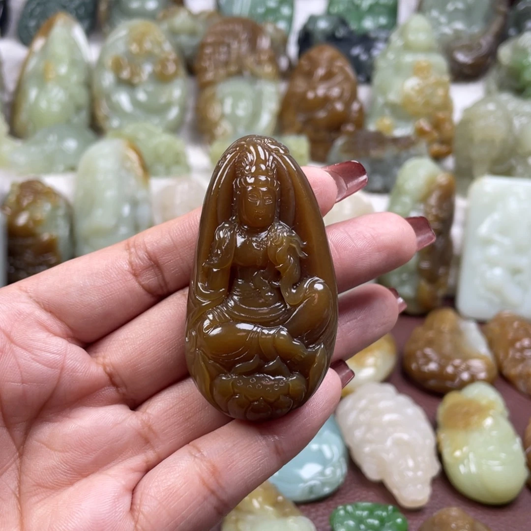 海***鸥和田玉未镶嵌颈饰