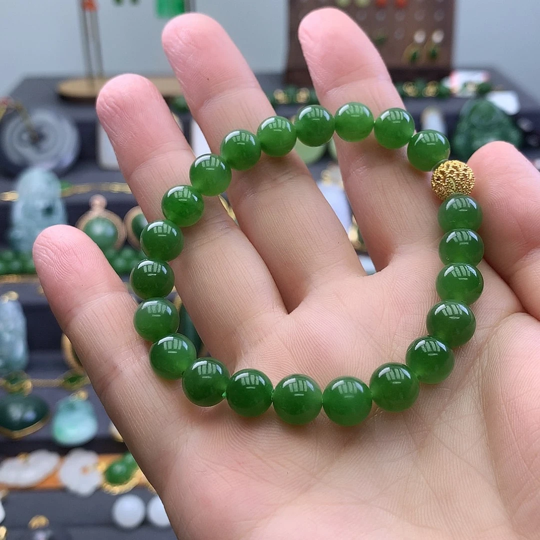 —***—未镶嵌手链和田玉（碧玉）