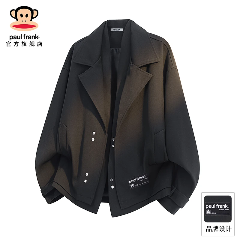 PaulFrank/大嘴猴高级感休闲西装夹克男秋冬新款宽松翻领潮牌外套
