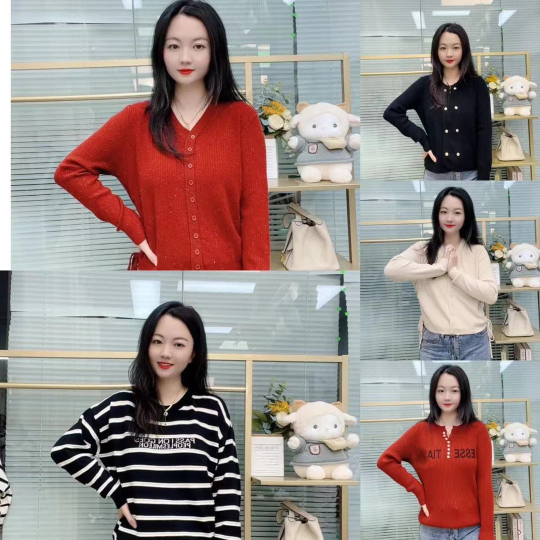 秋冬季 针织女装001-099洋气百搭时髦减龄气质时尚显瘦女装