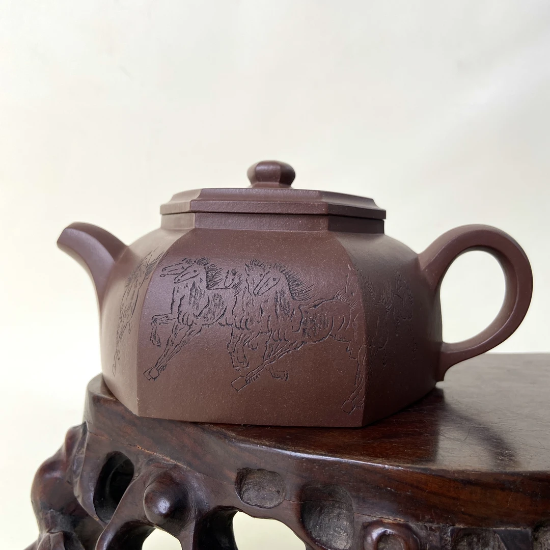 宜兴手工紫砂陶 （方华萍）茶壶GS4108-2
