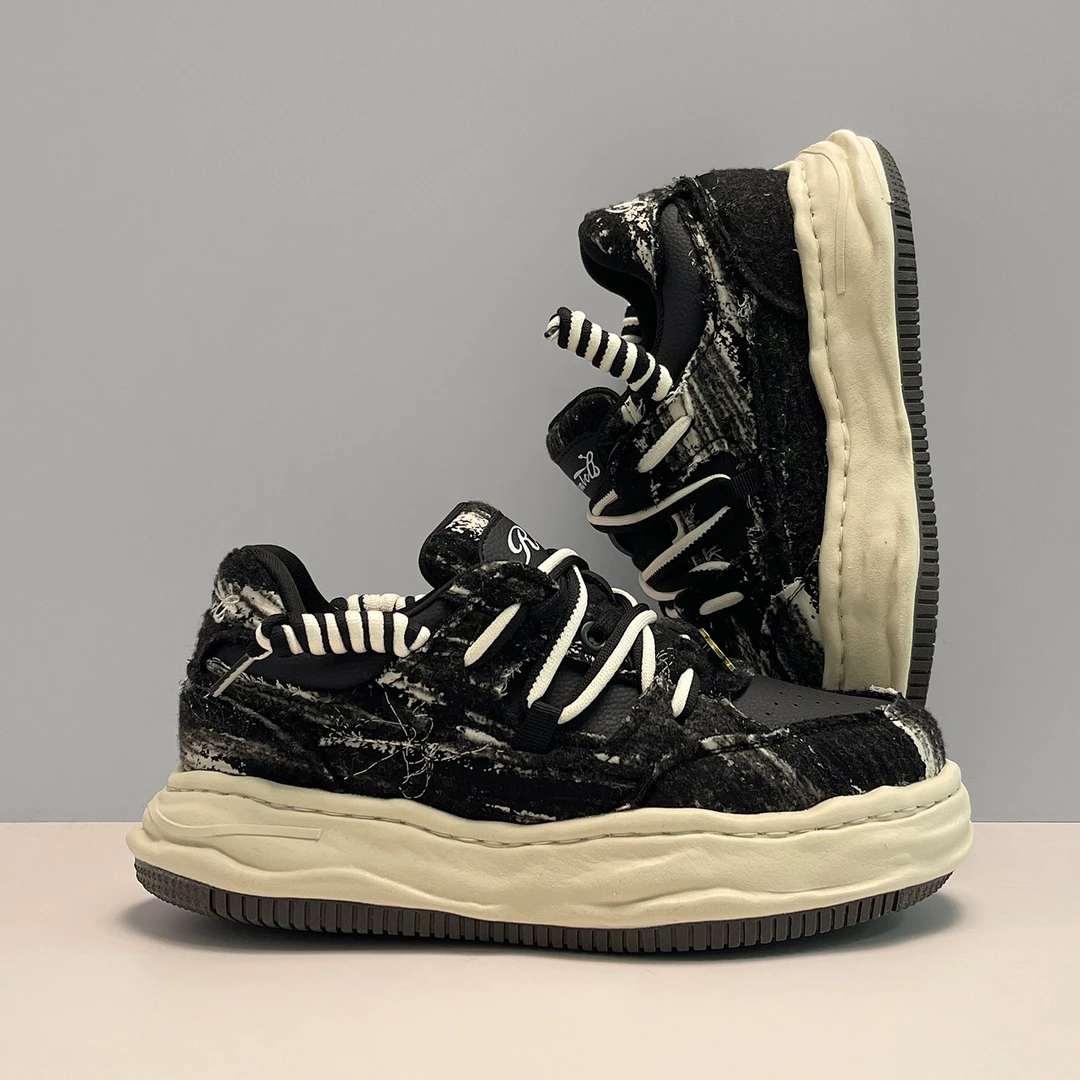 暗礁黑隐形增高7CM厚底溶解鞋子男女运动休闲板鞋水洗潮流帆布鞋