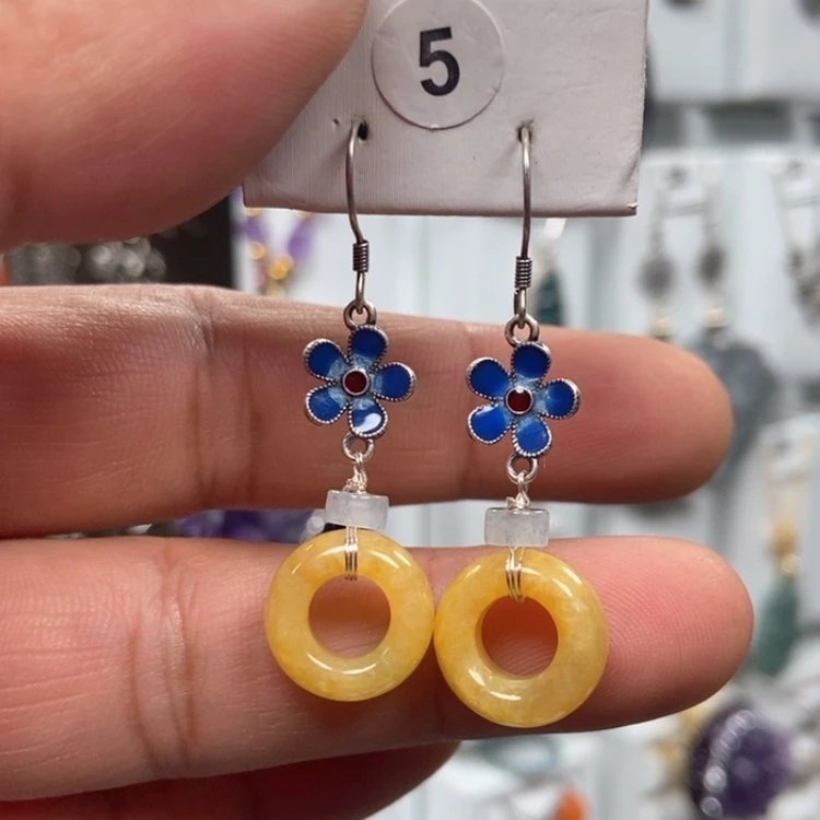 【闪购商品】翡翠耳饰银S925镶嵌优化