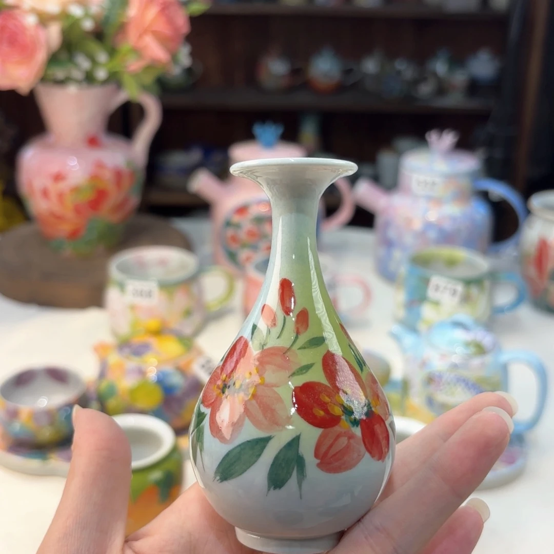 景德镇手绘高温釉下彩陶瓷茶具