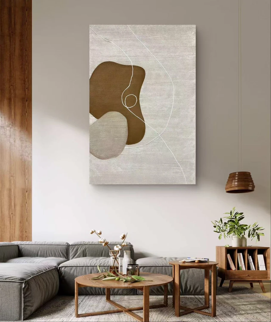 《宁静》油画布纯手绘客厅玄关竖版挂画